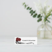 ヴィンテージアールヌーボーレトロシックバラフラワーフローラ スキニー名刺 (スタンド正面)