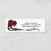 ヴィンテージアールヌーボーレトロシックバラフラワーフローラ スキニー名刺 (裏面)