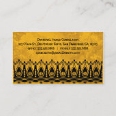 ヴィンテージアールヌーボーレトロシック海ウェーブスプラッシュ 名刺 (裏面)