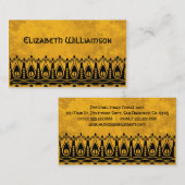 ヴィンテージアールヌーボーレトロシック海ウェーブスプラッシュ 名刺 (正面/裏面)