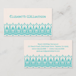 ヴィンテージアールヌーボーレトロシック海ウェーブスプラッシュ 名刺