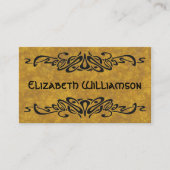 ヴィンテージアールヌーボーレトロシック装飾詳細 名刺 (正面)