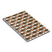 ヴィンテージアールヌーボーローズブッシュフローラ壁紙 ノートブック (右側)