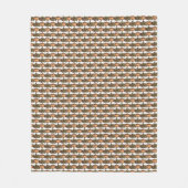 ヴィンテージアールヌーボーローズブッシュフローラ壁紙 フリースブランケット (正面)