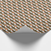 ヴィンテージアールヌーボーローズブッシュフローラ壁紙 ラッピングペーパー (角)