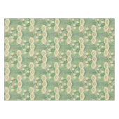 ヴィンテージアールヌーボーロータスとポピー柄 テーブルクロス (正面(横))