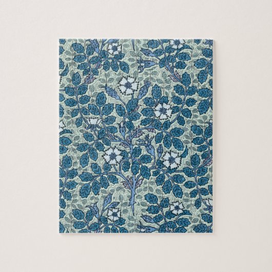 ヴィンテージアールヌーボーワイルドバラ花inガーデン ジグソーパズル (縦)