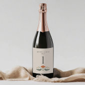 ヴィンテージアールヌーボーワインボトルテーブル番号 ワインラベル