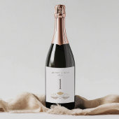 ヴィンテージアールヌーボーワインボトルテーブル番号 ワインラベル