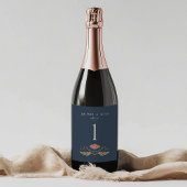 ヴィンテージアールヌーボーワインボトルテーブル番号 ワインラベル