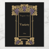 ヴィンテージアールヌーボーワインラベル ワインラベル (シングルラベル)