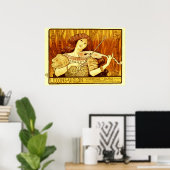 ヴィンテージアールヌーボーヴァイオリンガールバイポールベルトン ポスター (ホームオフィス)