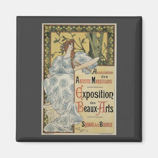 ヴィンテージアールヌーボー万博デボーアーツ マグネット (正面)