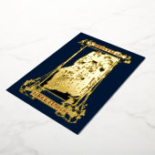 ヴィンテージアールヌーボー出生クリスマス 箔シーズンカード (回転した状態)