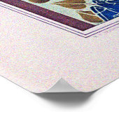 ヴィンテージアールヌーボー動物型枠の装飾 ポスター (角)