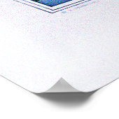 ヴィンテージアールヌーボー動物型枠の装飾 ポスター (角)