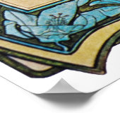 ヴィンテージアールヌーボー夕日 ポスター (角)