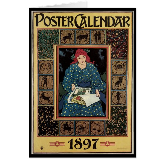 ヴィンテージアールヌーボー女占読占ブック (正面)