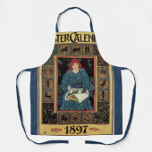 ヴィンテージアールヌーボー女占読占ブック エプロン (正面)