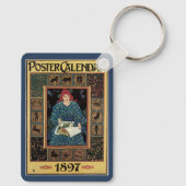 ヴィンテージアールヌーボー女占読占ブック キーホルダー (裏面)