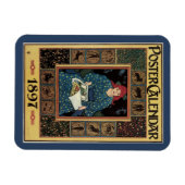 ヴィンテージアールヌーボー女占読占ブック マグネット (横)