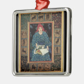 ヴィンテージアールヌーボー女占読占ブック メタルオーナメント (左)