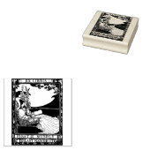 ヴィンテージアールヌーボー女性元司書テンプレート ラバースタンプ (押印)