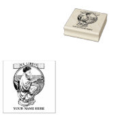 ヴィンテージアールヌーボー女性書籍Ex Librisテンプレート ラバースタンプ (押印)