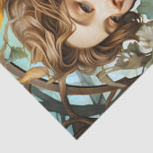 ヴィンテージアールヌーボー女神ビクトリアンボホフローラ 薄葉紙 (詳細)