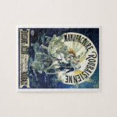 ヴィンテージアールヌーボー妖精、自転車ピエロムーン ジグソーパズル (横)