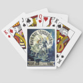 ヴィンテージアールヌーボー妖精、自転車ピエロムーン トランプ (裏面)