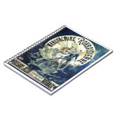 ヴィンテージアールヌーボー妖精、自転車ピエロムーン ノートブック (左側)