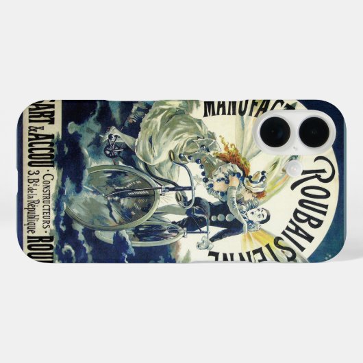 ヴィンテージアールヌーボー妖精、自転車ピエロムーン Case-Mate iPhoneケース (裏面 (横))