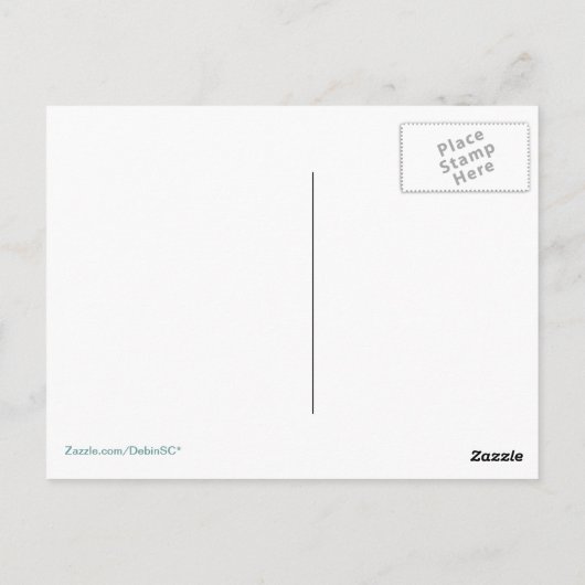 ヴィンテージアールヌーボー孔雀はがき ポストカード (裏面)