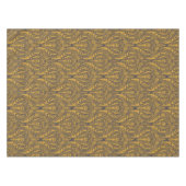 ヴィンテージアールヌーボー孔雀フェザーパターン テーブルクロス (正面(横))