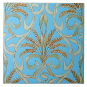 ヴィンテージアールヌーボー小麦模様 タイル (正面)