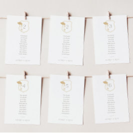 ヴィンテージアールヌーボー座席表カード 招待状