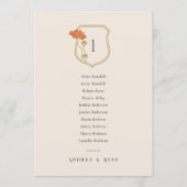 ヴィンテージアールヌーボー座席表カード 招待状 (正面)