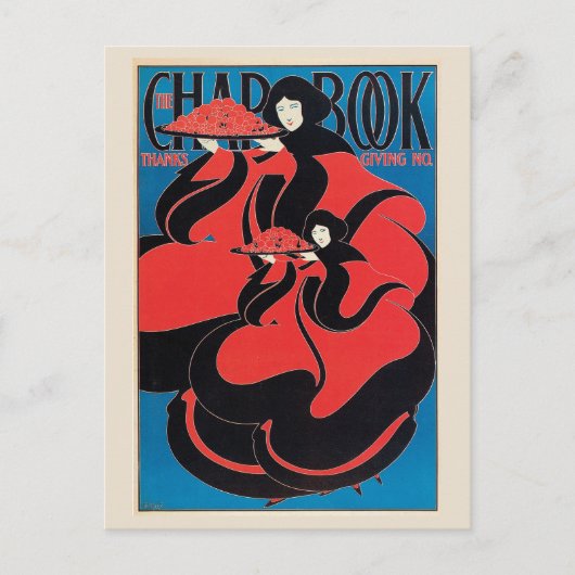 ヴィンテージアールヌーボー感謝誌 シーズンポストカード (正面)