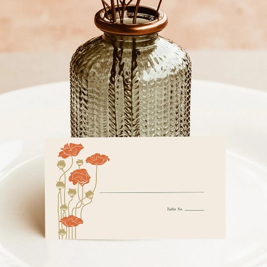 ヴィンテージアールヌーボー折り畳み座席表 プレイスカード