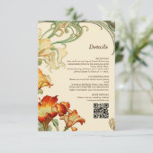 ヴィンテージアールヌーボー植物学詳細QRコード 出欠カード (スタンド正面)