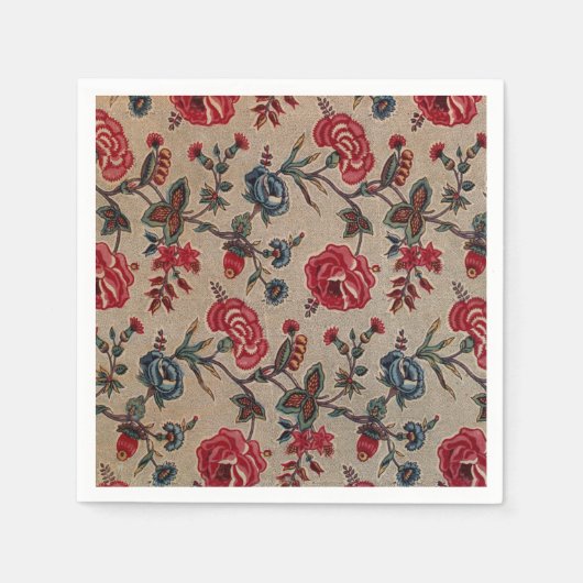 ヴィンテージアールヌーボー植物工芸紙 スタンダードカクテルナプキン (正面)