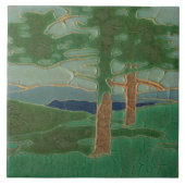 ヴィンテージアールヌーボー樹木景観再現 タイル (正面)