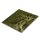 ヴィンテージアールヌーボー樹状再生 タイル (側面)