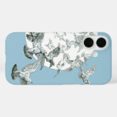 ヴィンテージアールヌーボー満月の鳥の群れ Case-Mate iPhoneケース (裏面 (横))