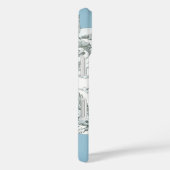 ヴィンテージアールヌーボー満月の鳥の群れ Case-Mate iPhoneケース (裏面 / 右)