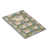 ヴィンテージアールヌーボー白鳥パターン ノートブック (右側)