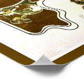 ヴィンテージアールヌーボー石鹸メーカーと垂直 ポスター (角)