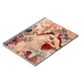 ヴィンテージアールヌーボー秋バイアルフォンスミュシャ ノートブック (左側)