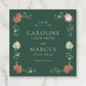 ヴィンテージアールヌーボー結婚フローラ フェイバータグ (裏面)